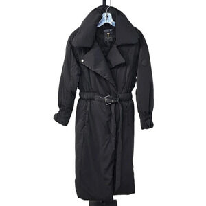 Ted Baker Women's Aliccee Long Line Puffer Jacket Size US 4 Ted 1 Black Belted